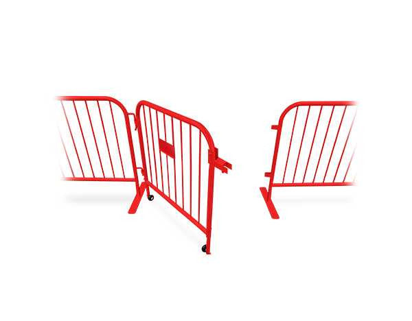 Small Swing Gate Steel Barricades Red | Crowd Control Gates Steel Barricades Epic Crowd Control