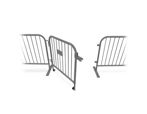 Small Swing Gate Steel Barricades, Silver | EPIC Solutions – Epic Crowd ...