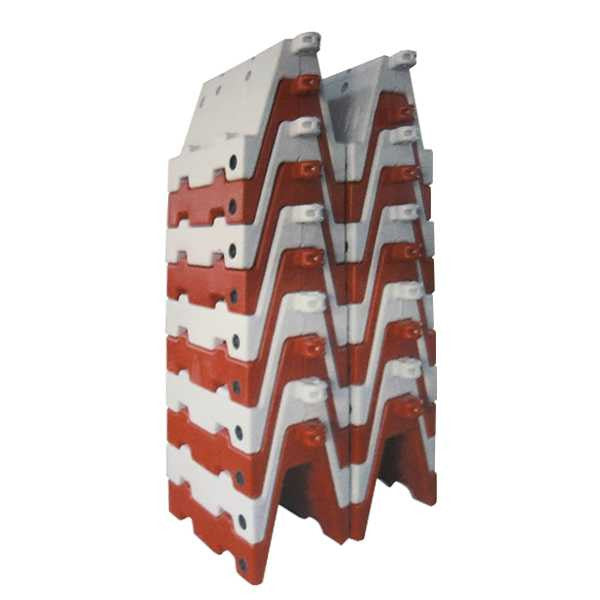 Stacking Jersey Rails Plastic Jersey Barrier White 24in x 39in | Epic Crowd Control