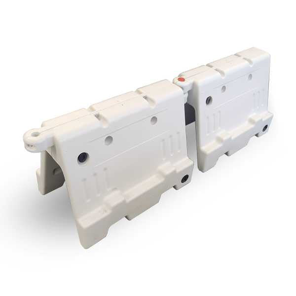 Stacking Jersey Rails Plastic Jersey Barrier White 24in x 39in | Epic Crowd Control