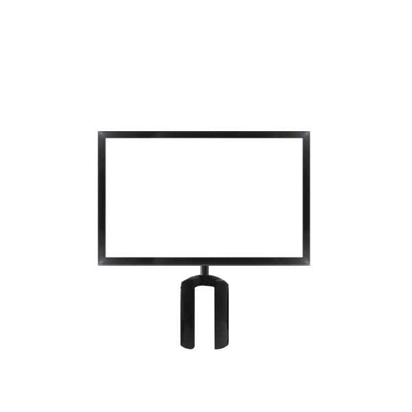 Standard Black Sign Frame - Belt Stanchion Stanchion Signs Epic Crowd Control