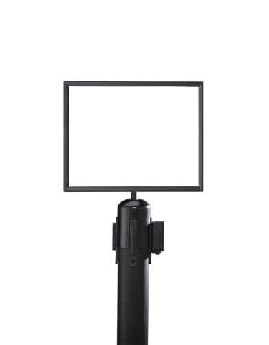 Standard Black Sign Frame - Belt Stanchion Stanchion Signs Epic Crowd Control