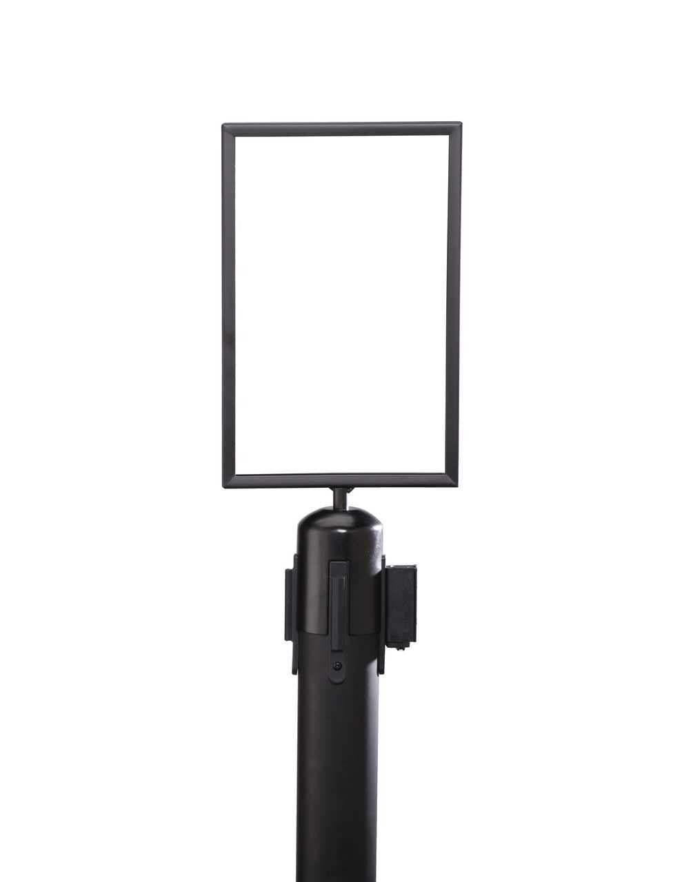 Standard Black Sign Frame - Belt Stanchion Stanchion Signs Epic Crowd Control