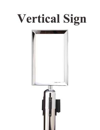 Standard Chrome Sign Frame - Belt Stanchion Stanchion Signs Epic Crowd Control