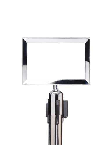 Standard Chrome Sign Frame - Belt Stanchion Stanchion Signs Epic Crowd Control