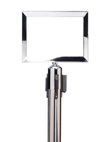 Standard Chrome Sign Frame - Belt Stanchion Stanchion Signs Epic Crowd Control