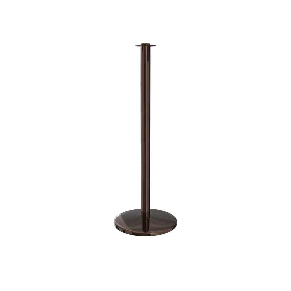 Statuary Bronze Elegance Flat Top Stanchion with Flat Base