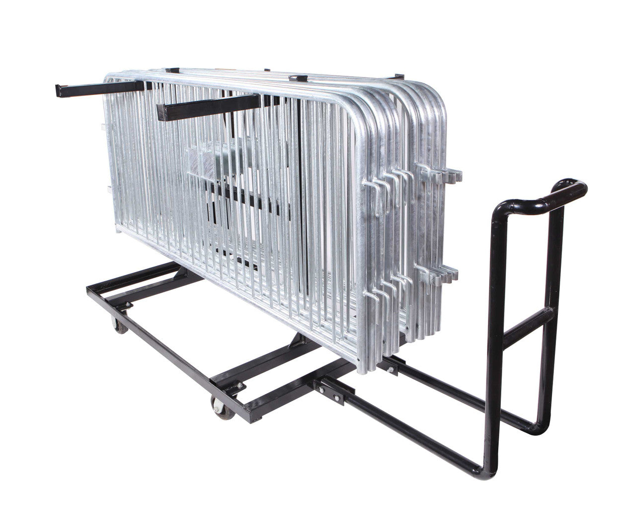 Steel Barricade Pull Cart | Heavy Duty Crowd Control Barrier Cart Steel Barricades Epic Crowd Control