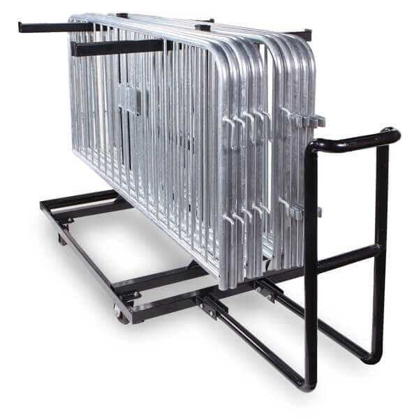 Steel Barricade Pull Cart | Heavy Duty Crowd Control Barrier Cart Steel Barricades Epic Crowd Control