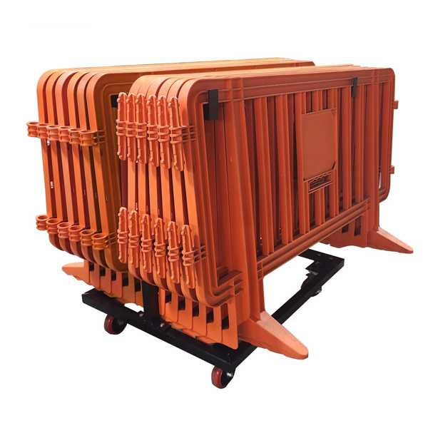 Steel Barricade Push Cart | Heavy Duty Crowd Control Barrier Cart Steel Barricades Epic Crowd Control