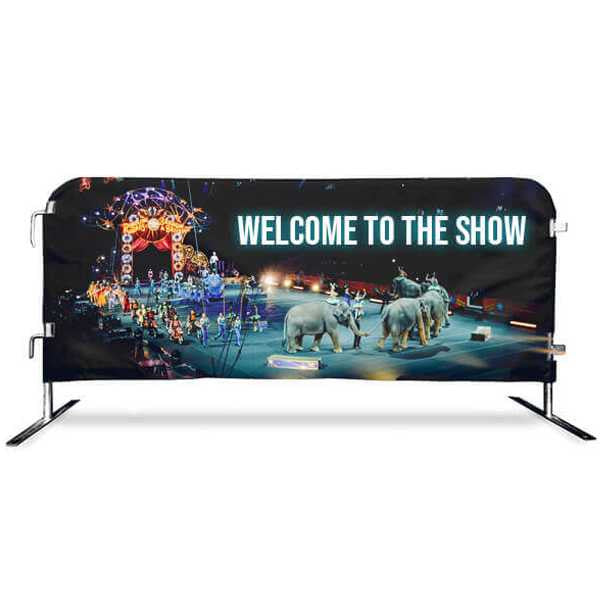 Stretch Custom Printed Barricade Jacket | Barrier Covers Barricade Covers Epic Crowd Control