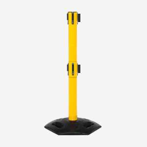Twin Safety Retractable Belt Barrier | Weather Master 11 / 13 Ft Retractable Belt Barriers Epic Crowd Control