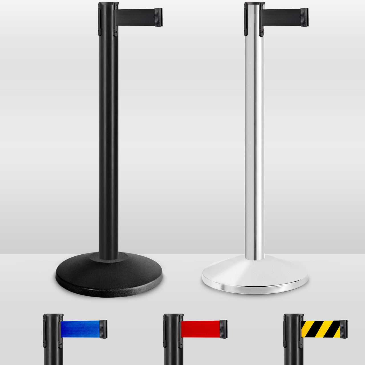 Retractable Belt Barrier Stanchion 7-13  Foot Belts