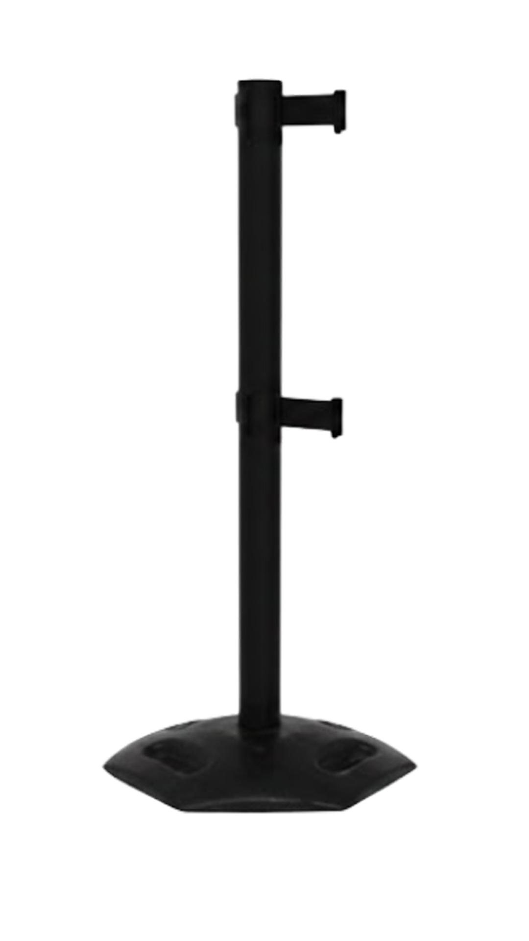 Black Weather Master Twin Safety Retractable Stanchion | 11 Foot Belt