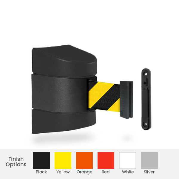 Wall Mounted Retractable Belt Barrier | 13 / 15 Foot Belts - Wall Pro 400 Wall Mount Belt Stanchions Epic Crowd Control