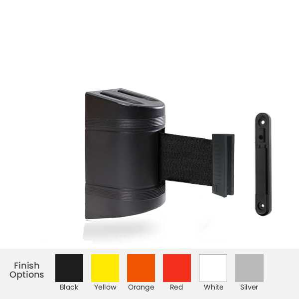 Wall Mounted Retractable Belt Barrier | 7.5 / 10 Foot Belts - Wall Pro 300 Wall Mount Belt Stanchions Epic Crowd Control