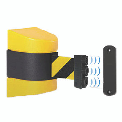 Free Shipping - Magnetic Wall Mounted Retractable Belt Barrier Stanchion - 15 Foot Belt