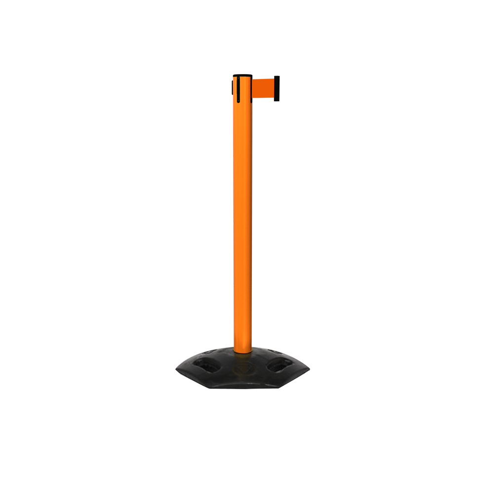 Safety Retractable Stanchion Weather Master 250 Xtra Orange | 11 Foot Belt