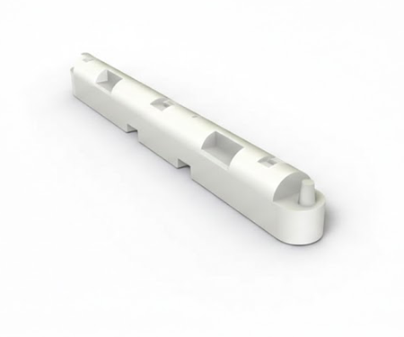 White Airport Plastic Jersey Barrier 10" H x 10" L x 96" W