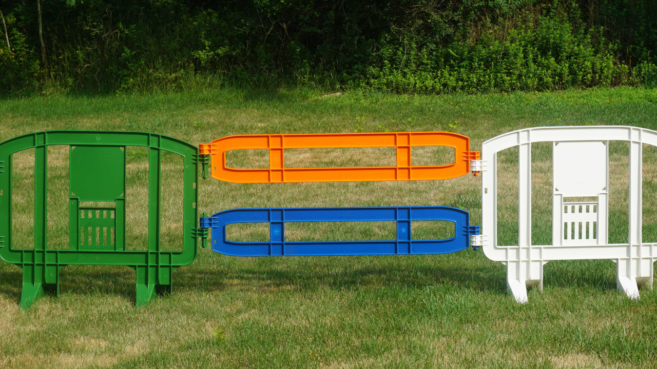 Xtendit Movit Plastic Barricades | Orange Xtendit & Extender Plastic Barriers Epic Crowd Control