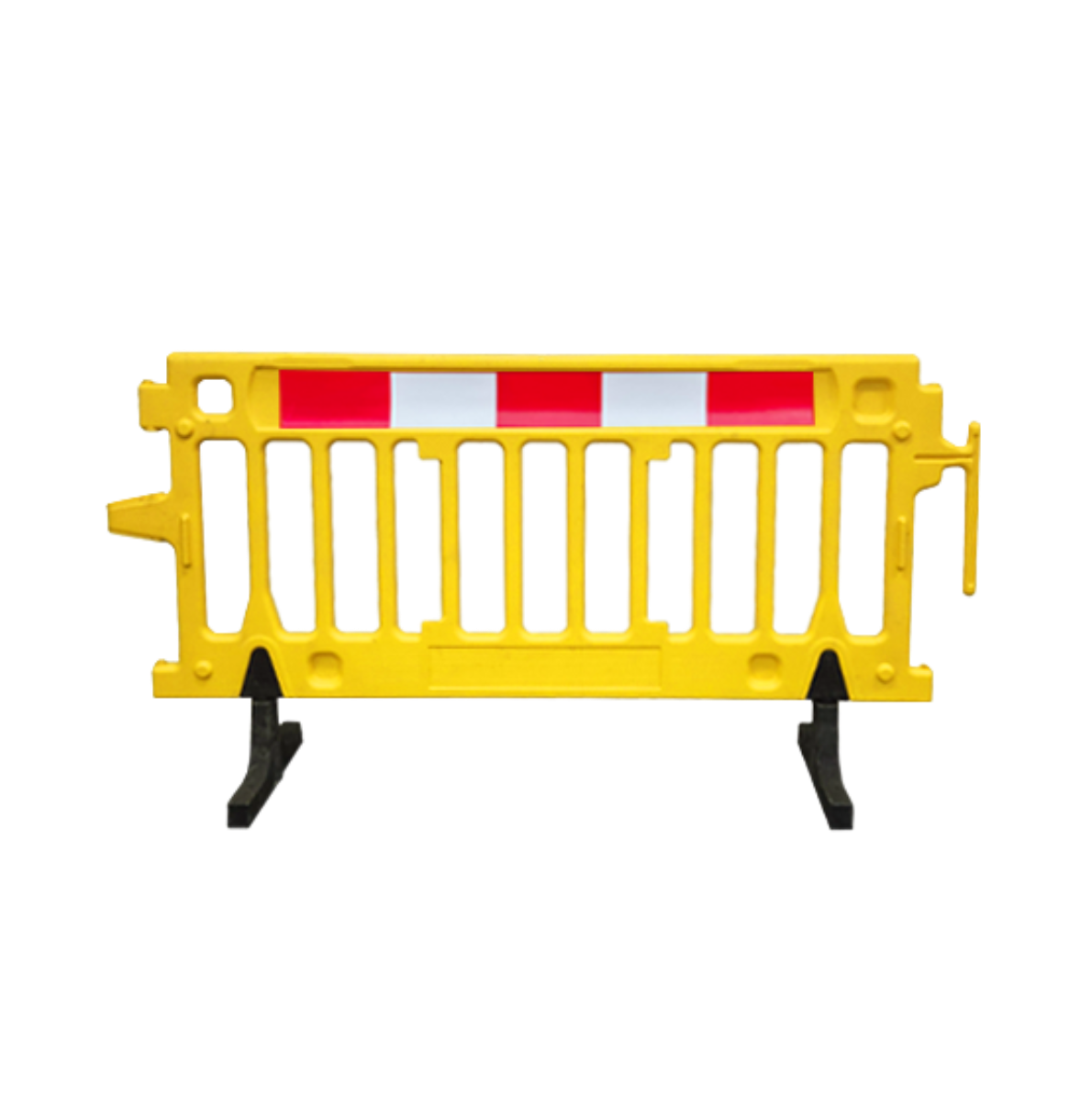 6.5 FT Plastic Crowd Control Barriers | Yellow Crowd Pro Reflective