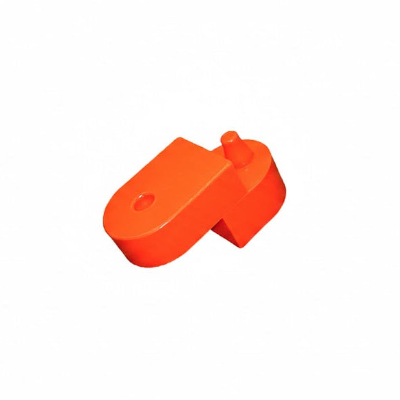 Airport jersey barrier lock in safety orange