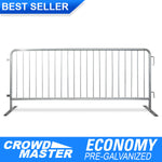 8.5 ft steel crowd control barricades - pre galvanized finish