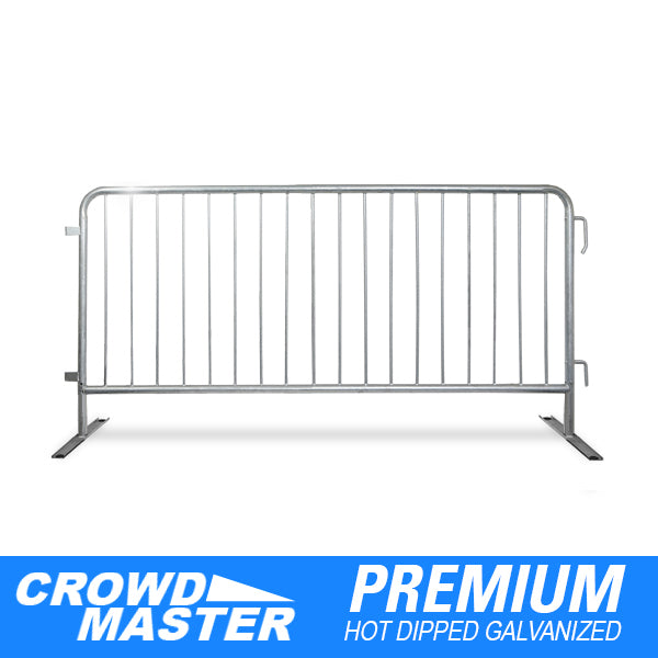 8.5 Foot Heavy Duty Steel Barricades | Flat Base | Bike Rack Barriers