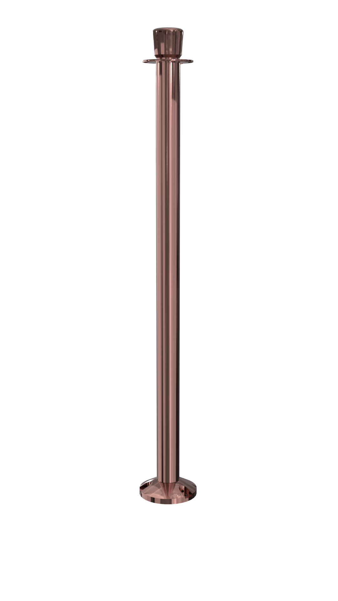 Elegance Crown Top Rope Stanchion Fixed Base | Antique Copper Finish