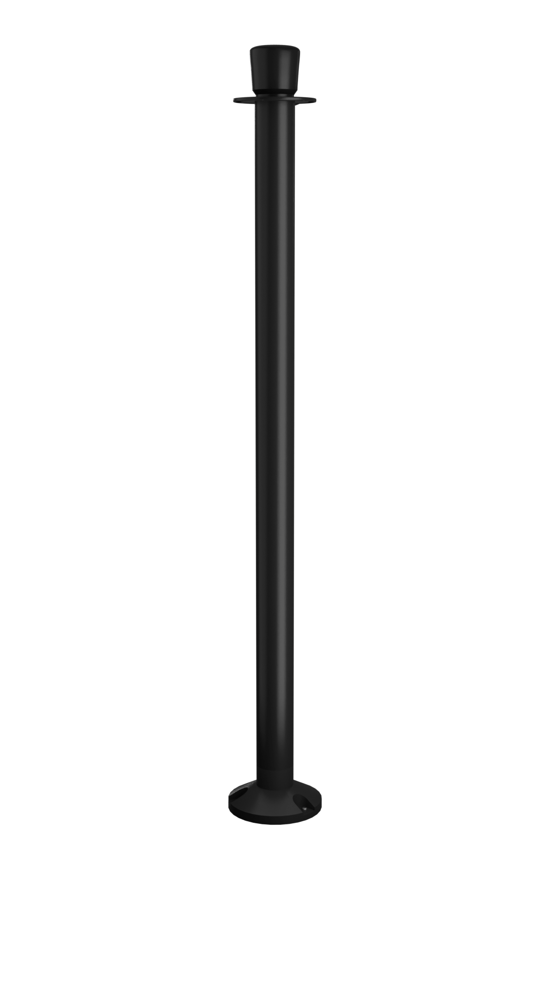 Elegance Crown Top Rope Stanchion Fixed Base | Black Finish