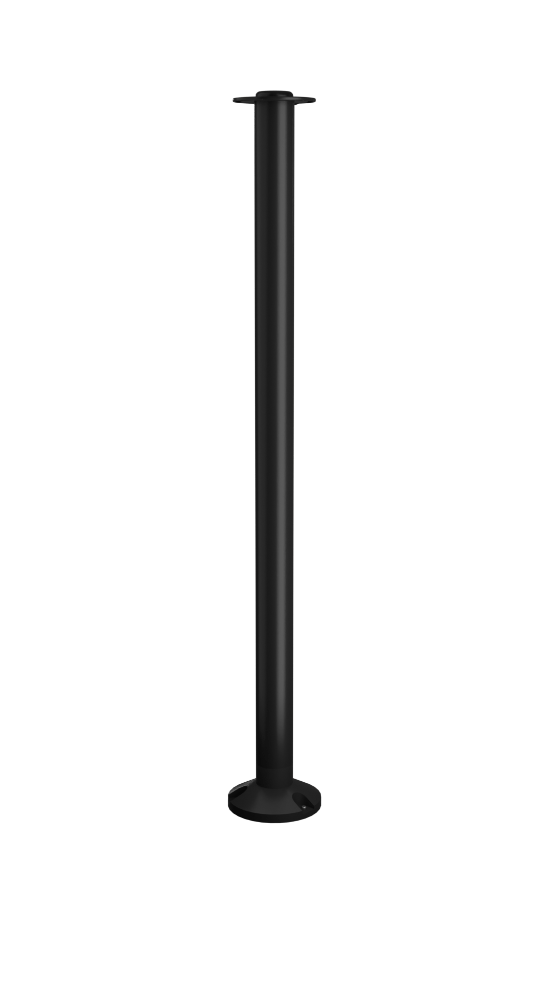Elegance Flat Top Rope Stanchion Fixed Base | Black Finish