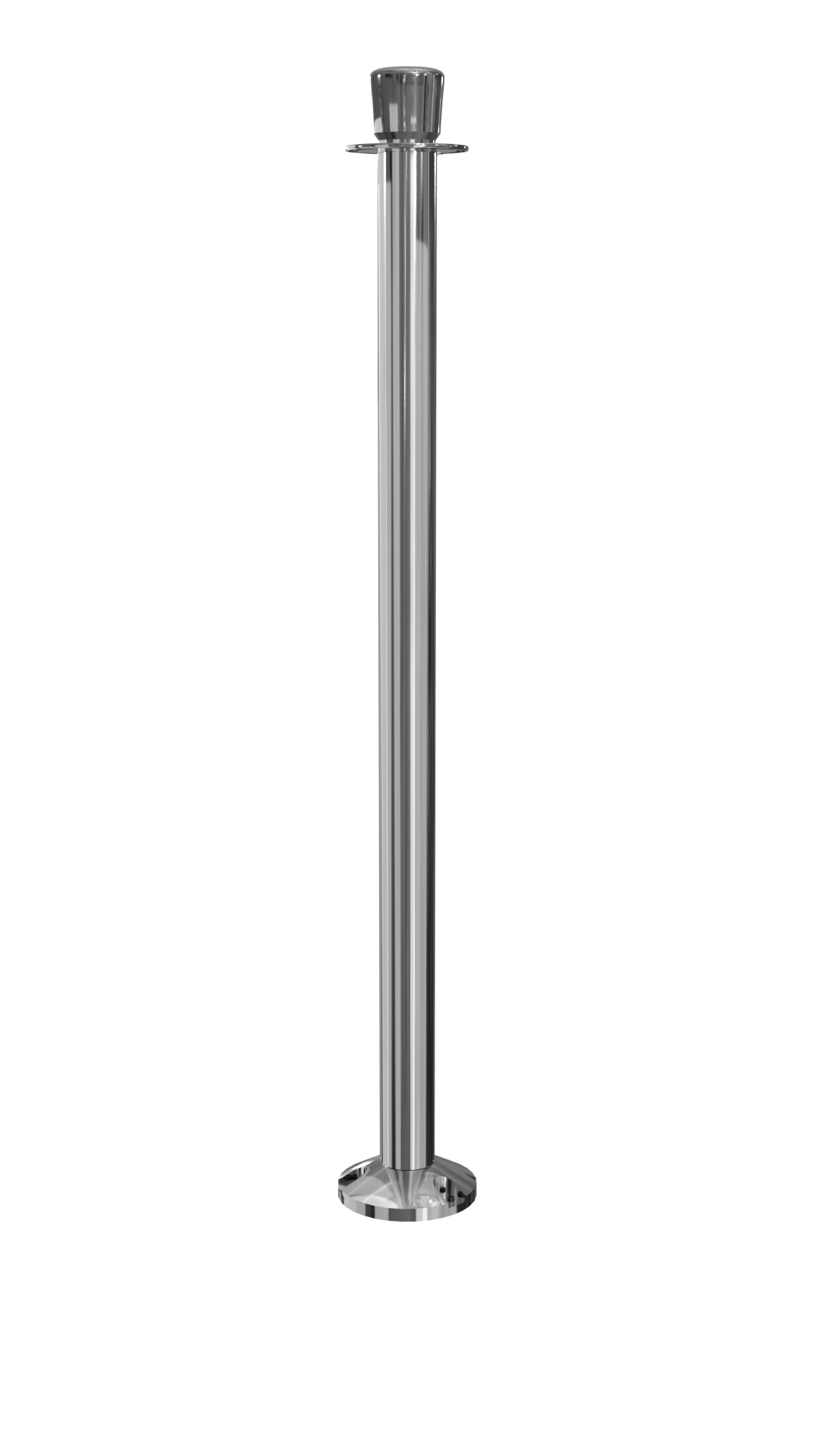 Elegance Crown Top Rope Stanchion Fixed Base | Polished Stainless Finish