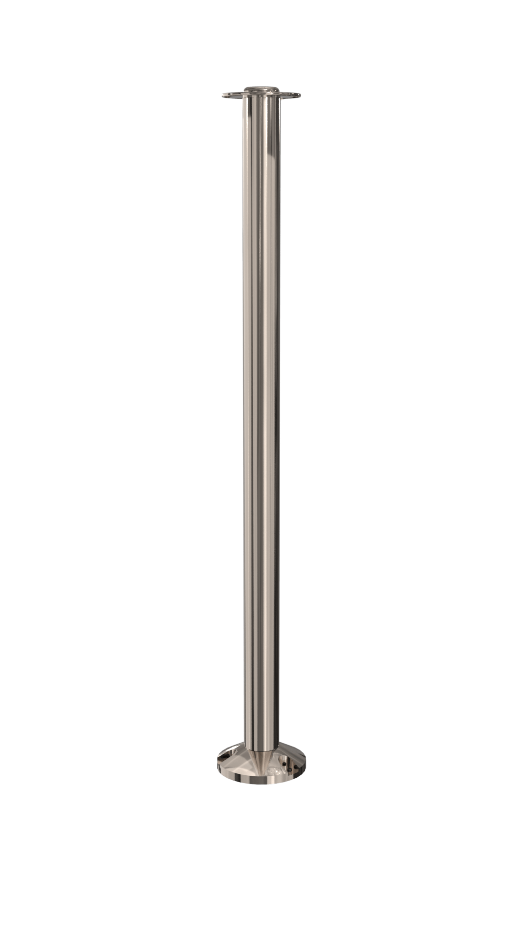 Elegance Flat Top Rope Stanchion Fixed Base | Pewter Nickel Finish