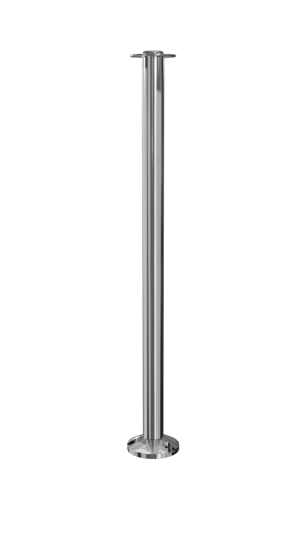 Elegance Flat Top Rope Stanchion Fixed Base | Polished Stainless Finish
