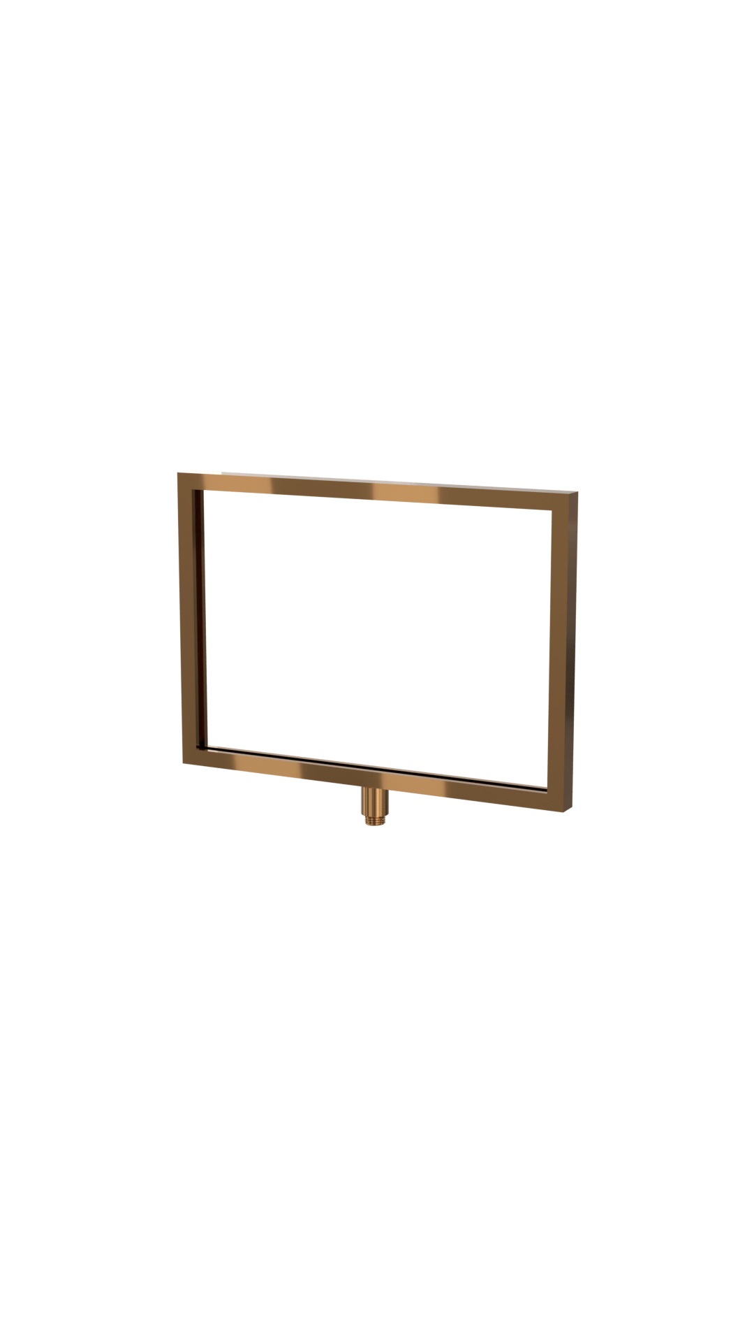 Horizontal Standard Sign Frame Rope Stanchions - Polished Brass Finish