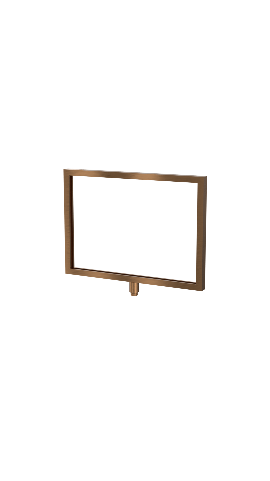 Horizontal Standard Sign Frame Rope Stanchions - Satin Brass Finish