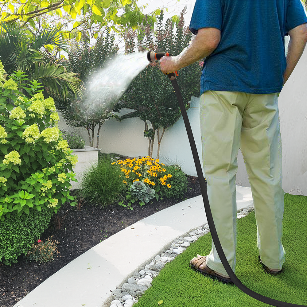 100ft Heavy Duty Retractable Garden Hose Reel Black – Outdoor & Indoor