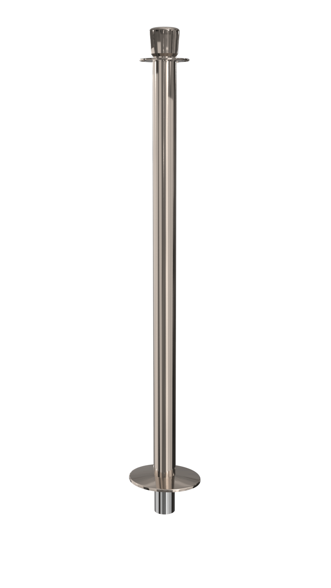 Elegance Crown Top Rope Stanchion Removable Base | Pewter Nickel