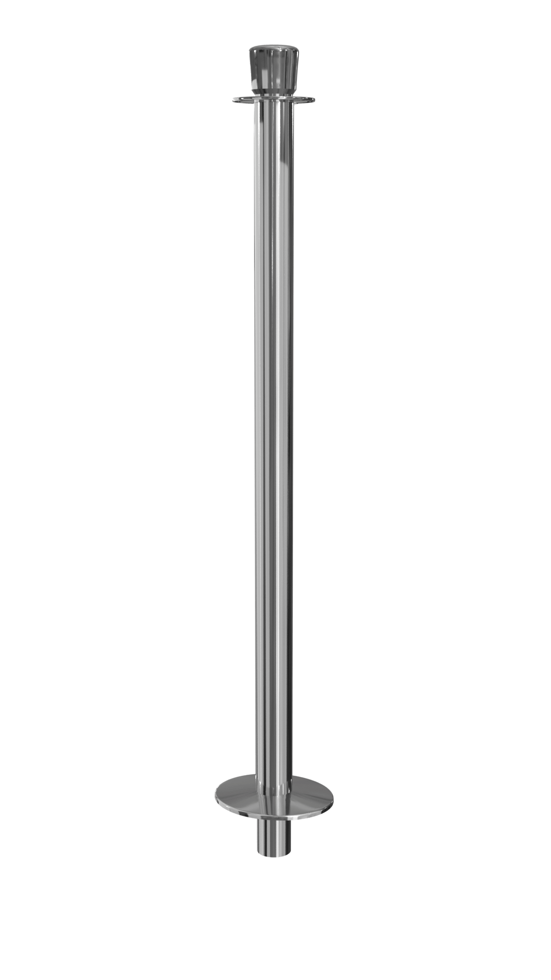 Elegance Crown Top Rope Stanchion Removable Base | Polished Stainless