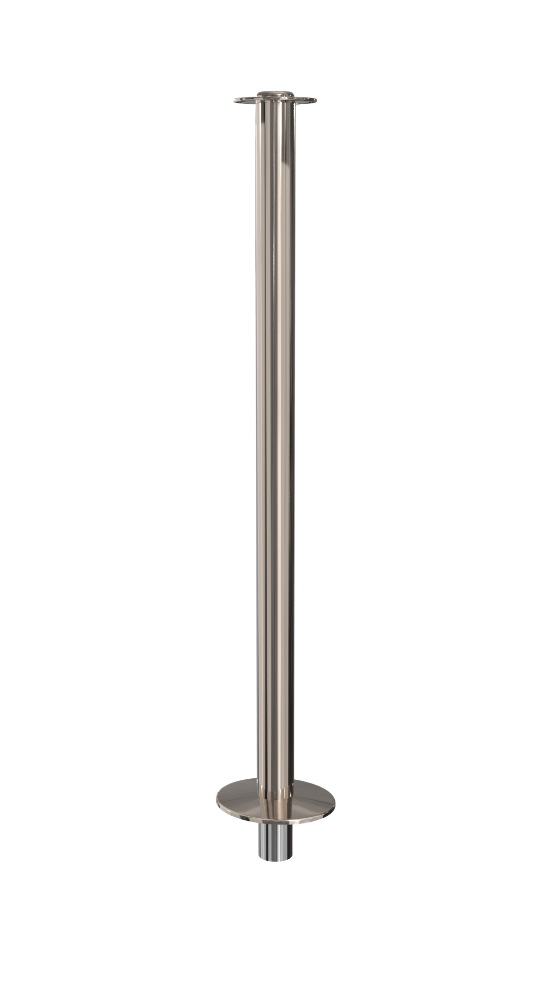 Elegance Flat Top Rope Stanchion Removable Base | Pewter Nickel
