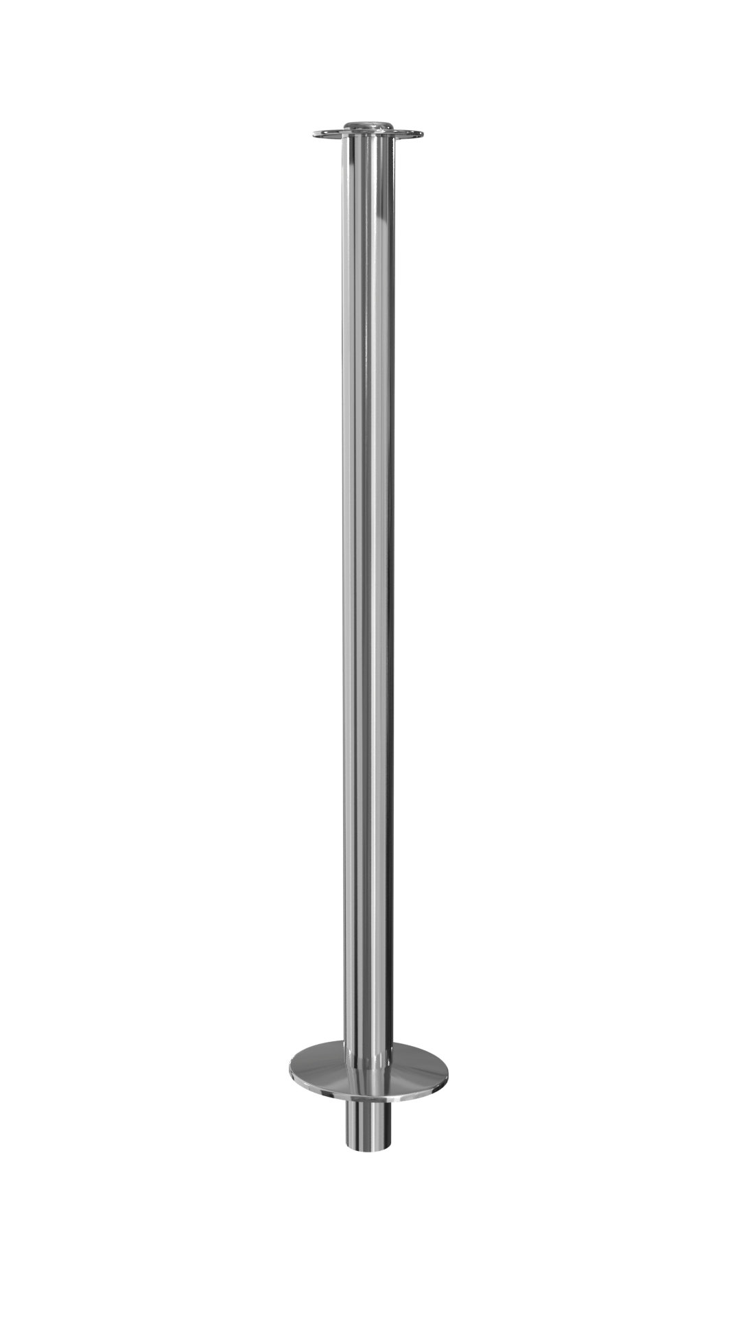 Elegance Flat Top Rope Stanchion Removable Base | Polished Stainless