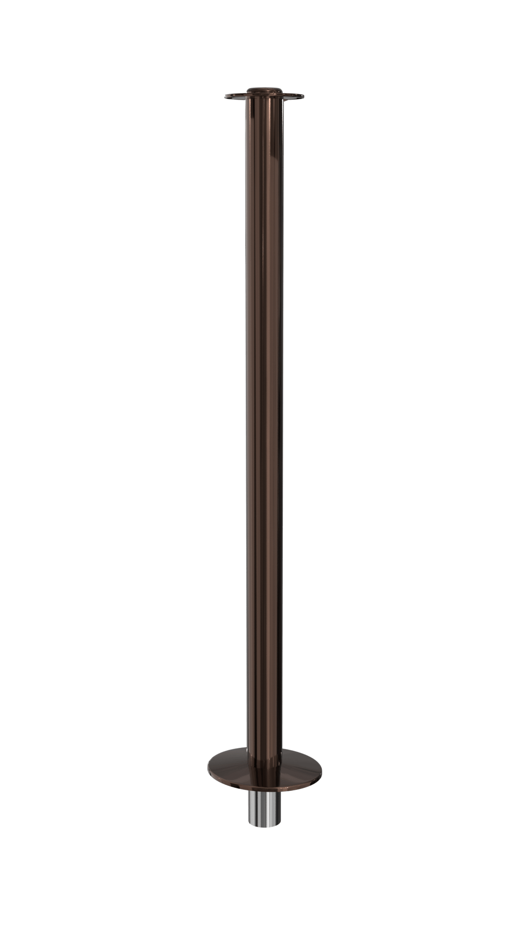 Elegance Flat Top Rope Stanchion Removable Base | Statuary Bronze