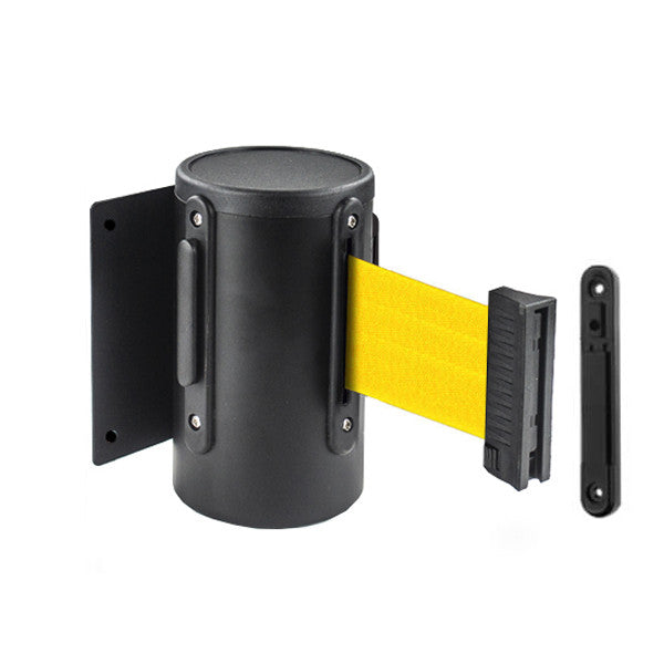 Wall Mount Retractable Belt Barrier  | 7.5 / 10 Foot  Belts | EPIC Series Stanchion