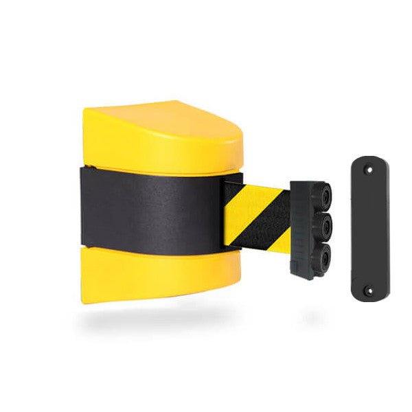 Free Shipping - Magnetic Wall Mounted Retractable Belt Barrier Stanchion - 15 Foot Belt
