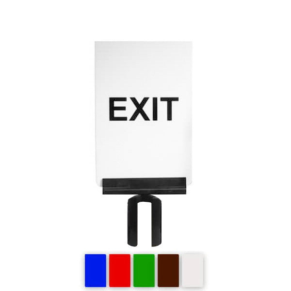 Custom Acrylic Retractable Belt Barrier Signs - Single Side Message