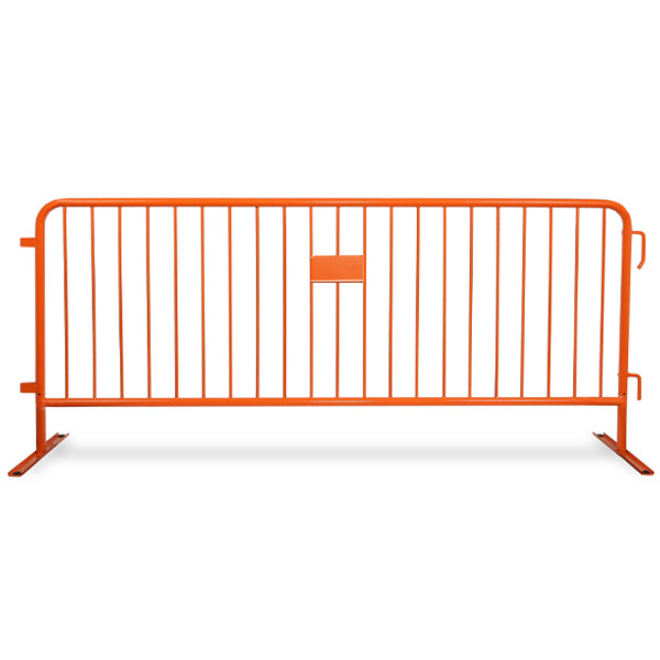 10 Orange Steel Barricades  Crowd Control Barriers 1" Frame
