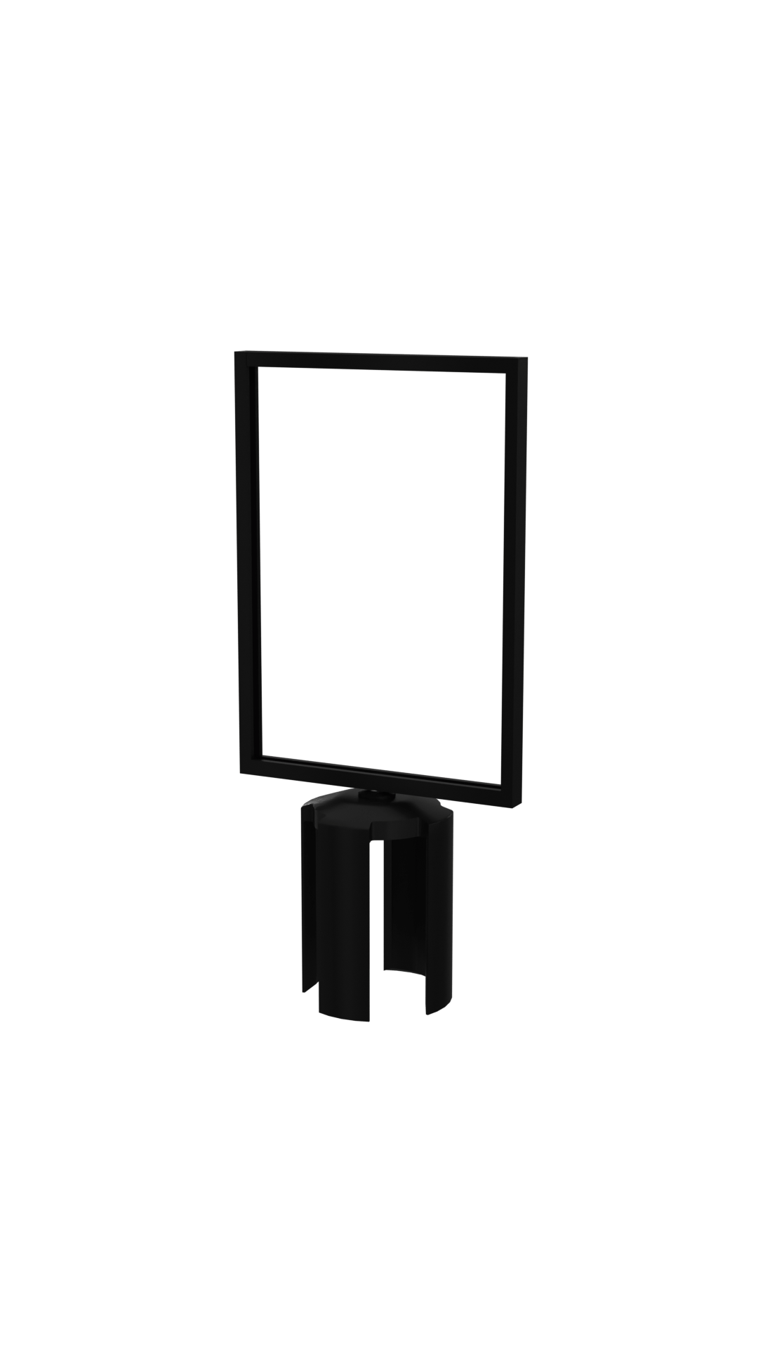 Standard Vertical Sign Frame Black | Belt Stanchion