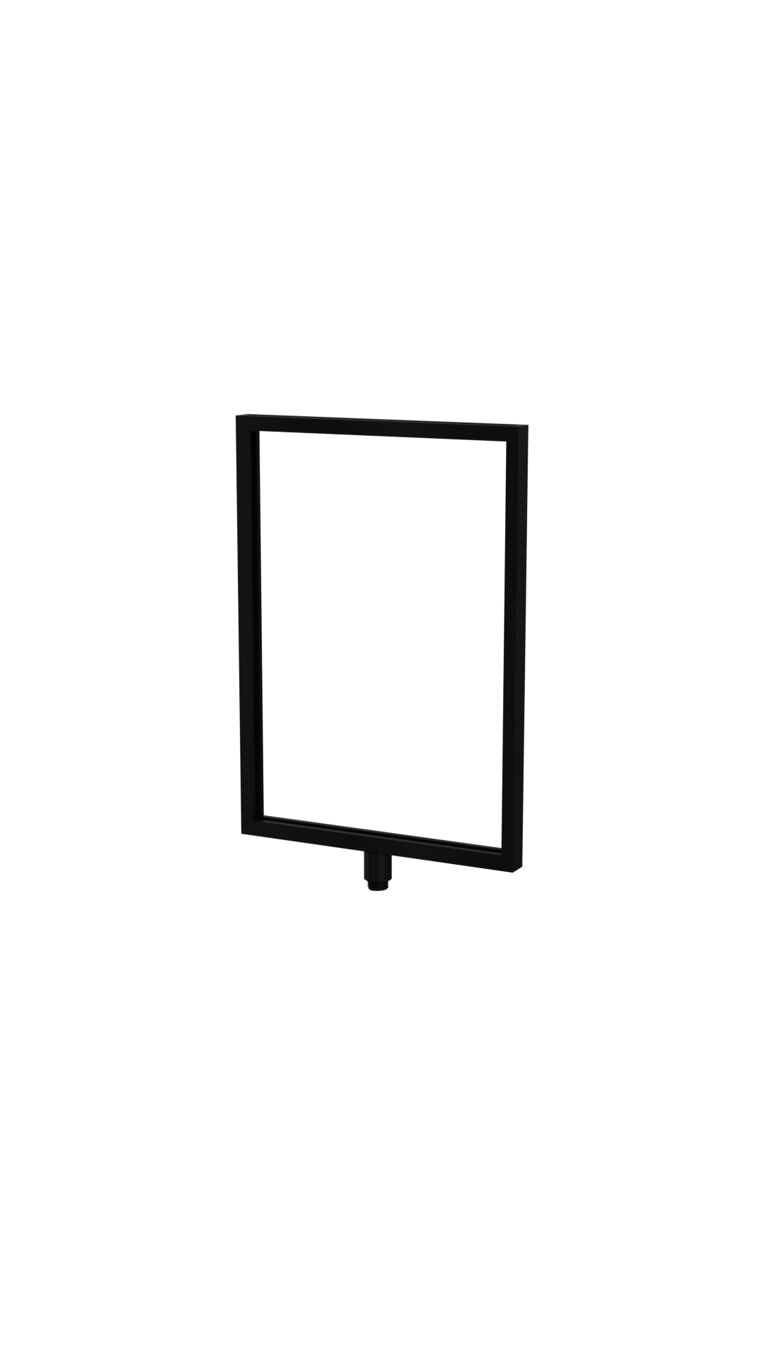 Vertical Standard Sign Frame Rope Stanchions - Black Finish