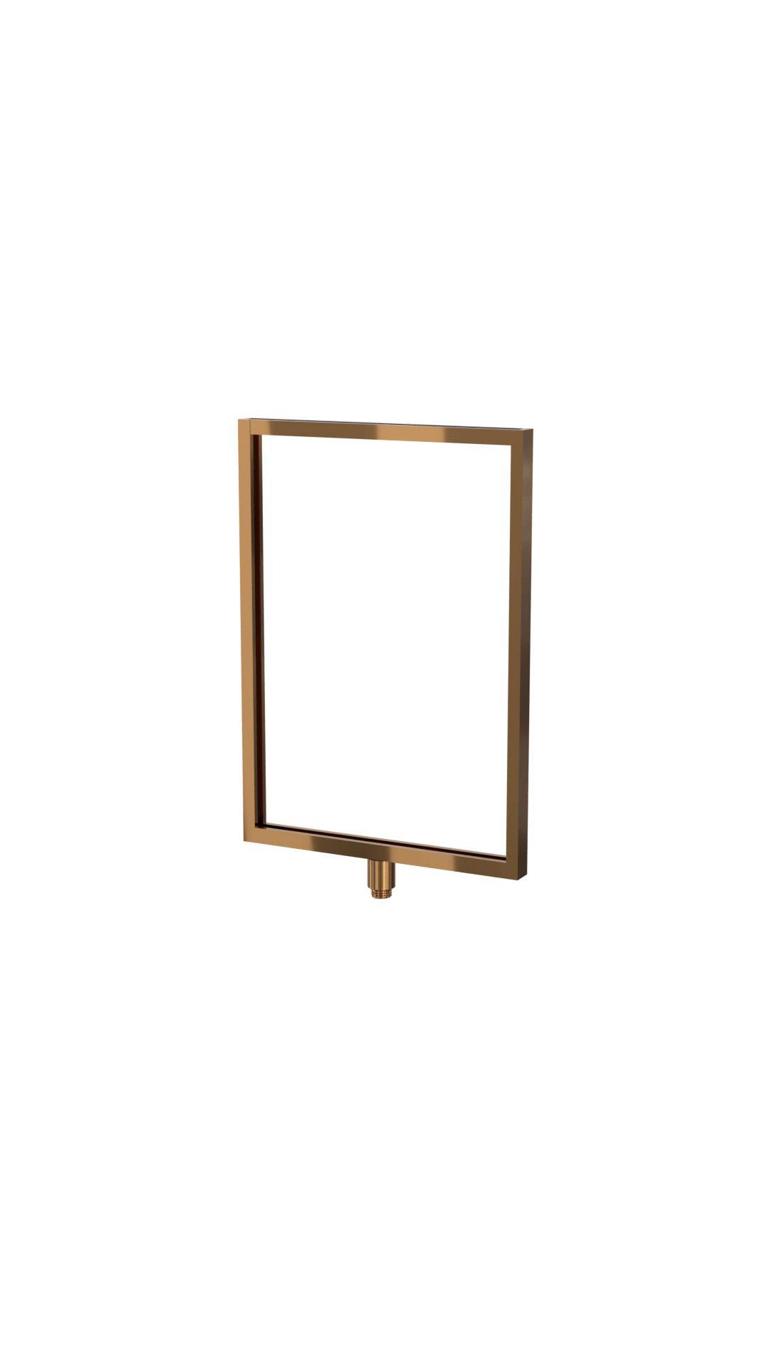 Vertical Standard Sign Frame Rope Stanchions - Polished Brass Finish