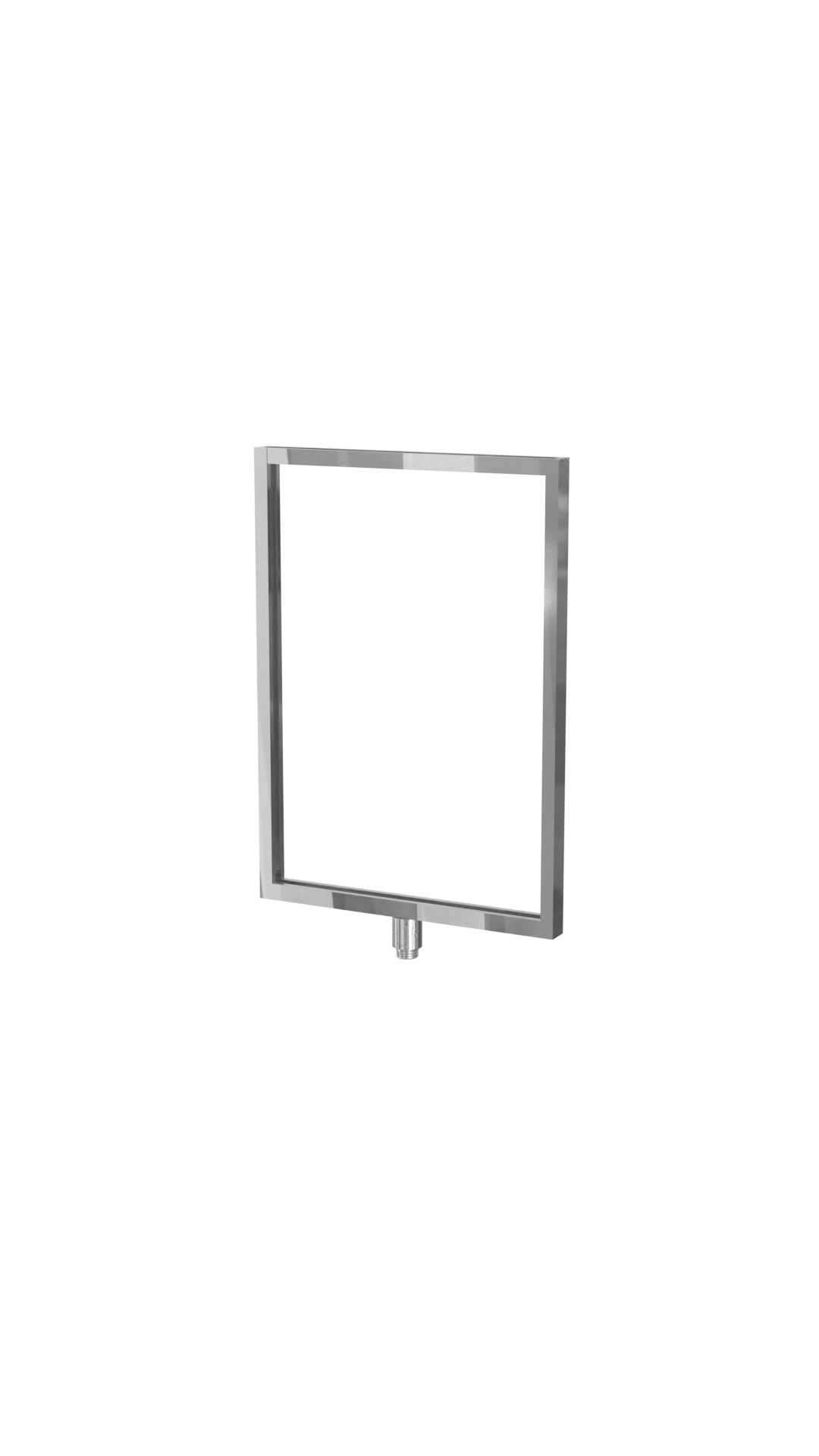 Vertical Standard Sign Frame Rope Stanchions - Polished Chrome Finish